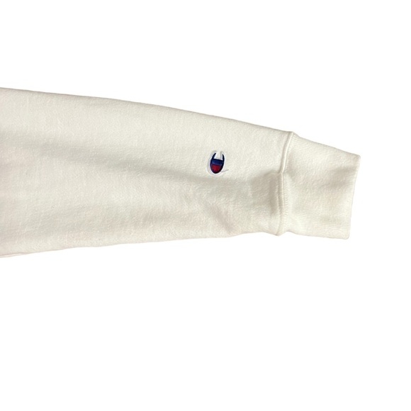 Vintage Champion Reverse Weave Sweatshirt Women’s Sz L White Spellout Logo - Picture 4 of 11